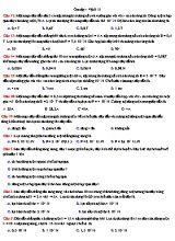 Đề ôn tập môn Vật lý Khối 11